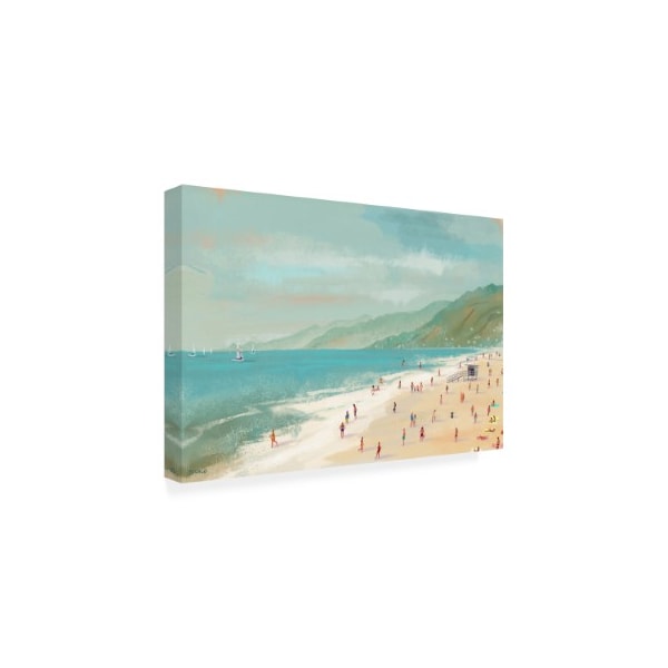 Pete Oswald 'Santa Monica Beach' Canvas Art,16x24